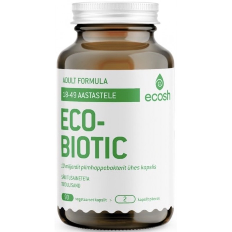 Ecosh Ecobiotic Täiskasvanute Probiootikumid 90 vege kapslit foto